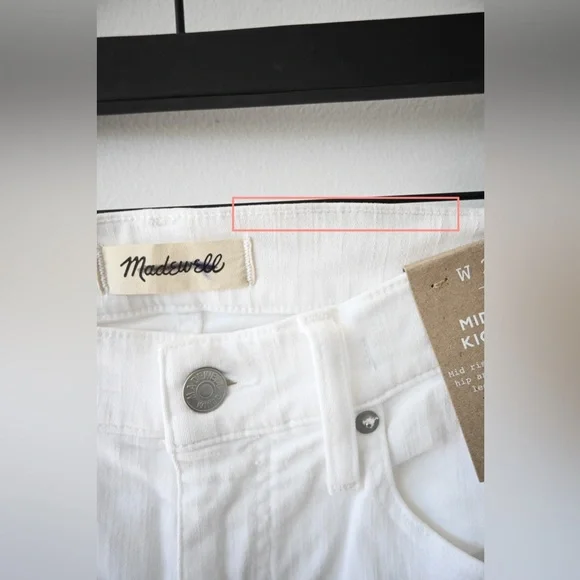 Madewell Mid Rise Kickout Crop NWT - Picture 10 of 10